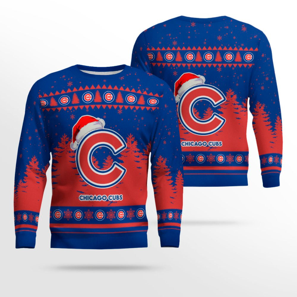 2025 Chicago Cubs Snowflakes Christmas Ugly Sweater – Moonbestprint
