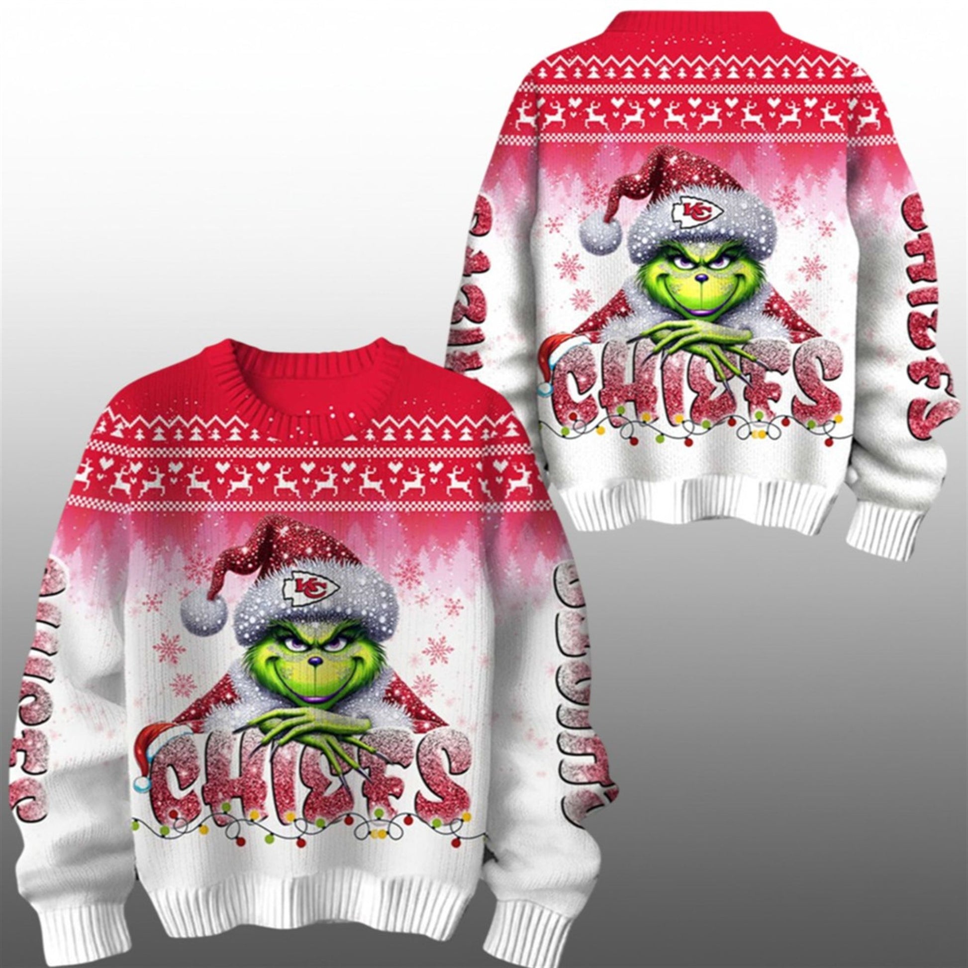 2026 Chiefs Grnch Season Christmas Ugly Sweater - Moonbestprint