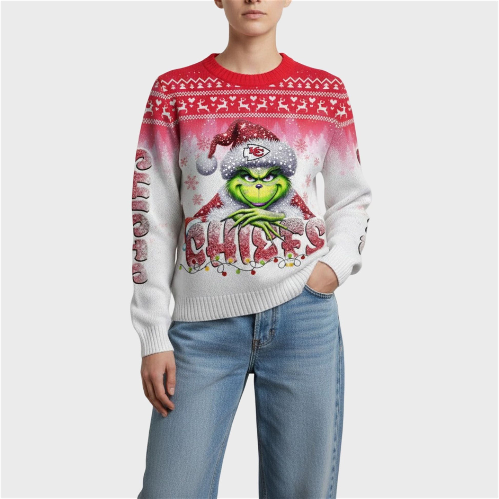 2026 Chiefs Grnch Season Christmas Ugly Sweater - Moonbestprint
