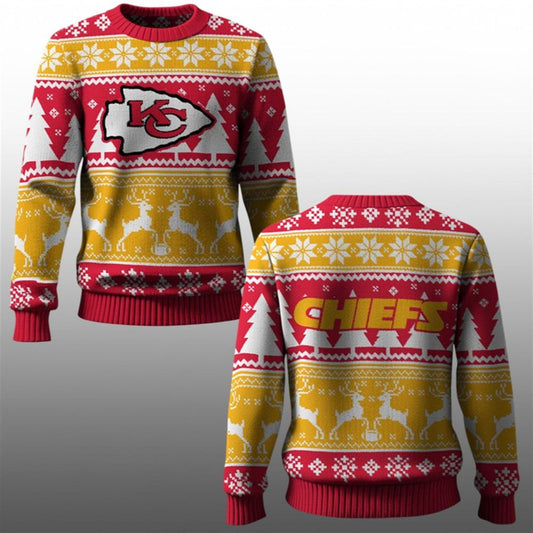 2026 Chiefs Reindeer Football Christmas Ugly Sweater - Moonbestprint