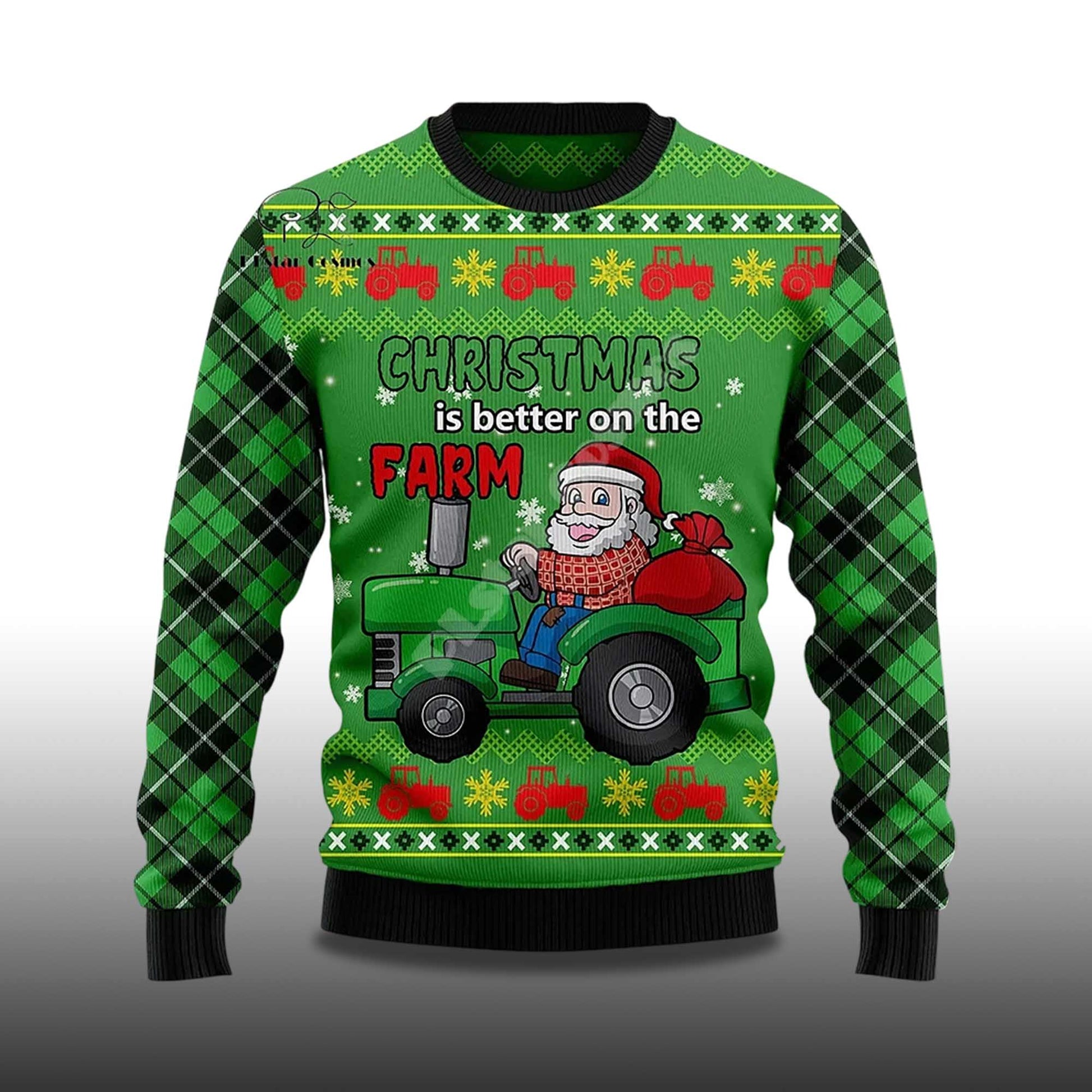 2026 Chrismas Is Better On The Farm Santa Ugly Christmas Sweater Moonbestprint