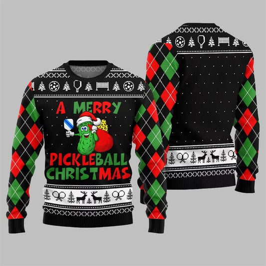 2026 Christmas A Merry Pickleball Christmas Ugly Sweater - Moonbestprint