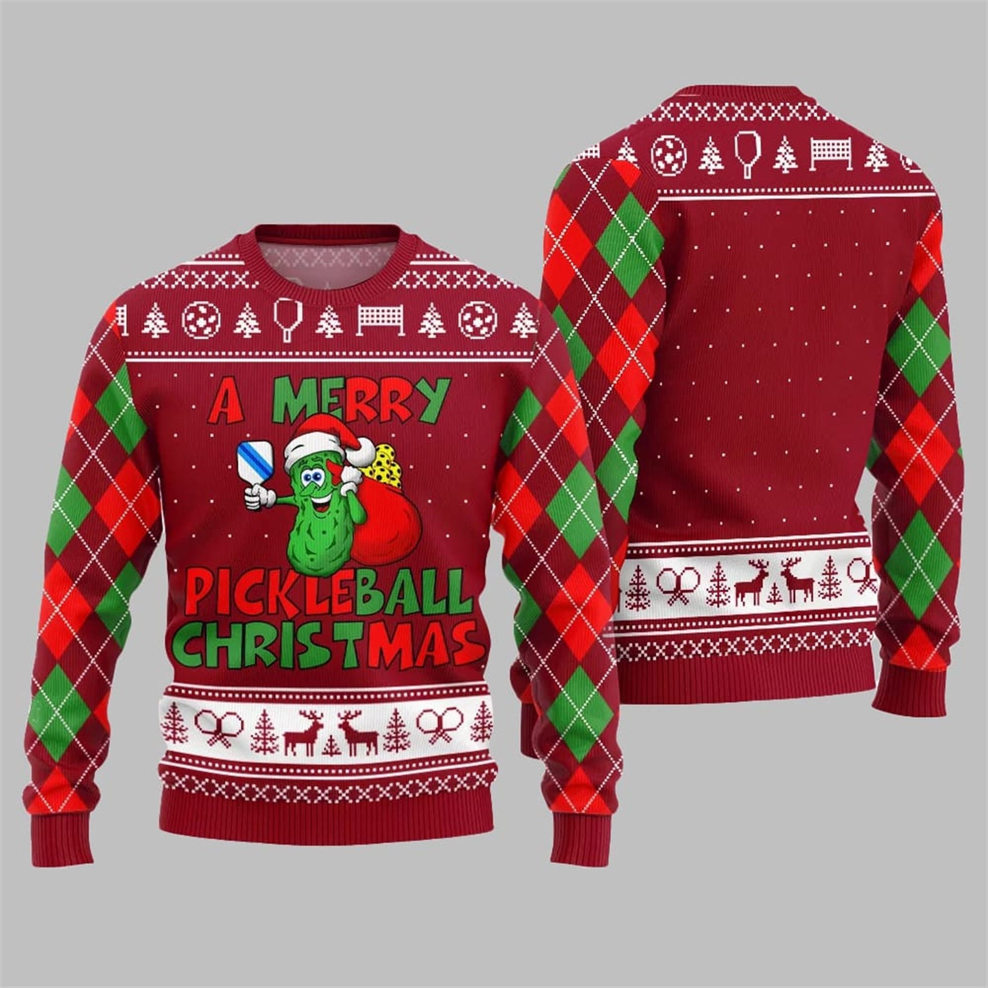 2026 Christmas A Merry Pickleball Christmas Ugly Sweater - Moonbestprint