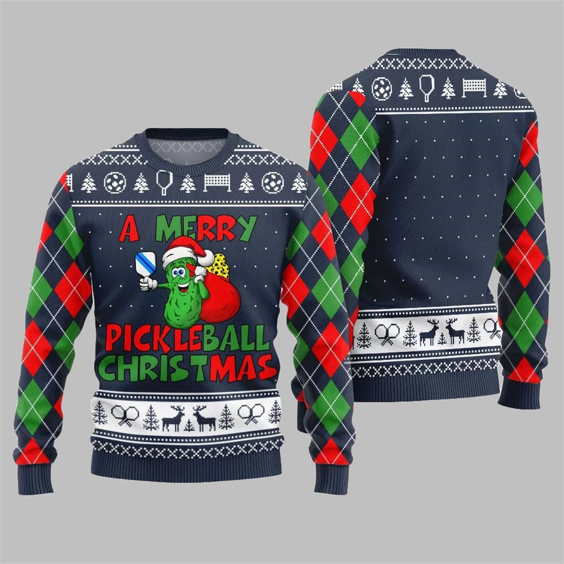 2026 Christmas A Merry Pickleball Christmas Ugly Sweater - Moonbestprint