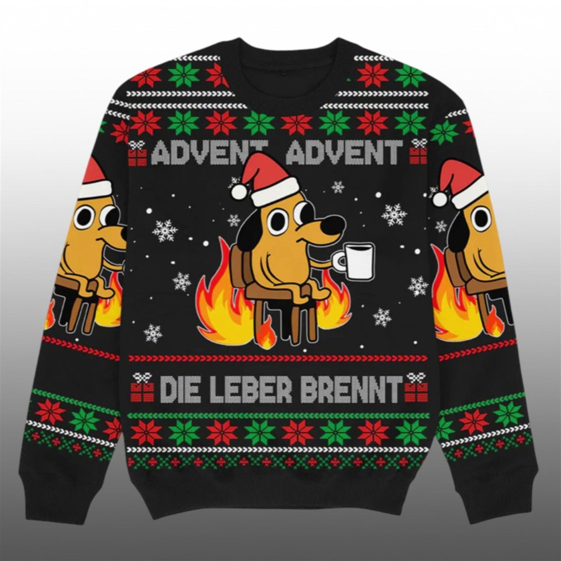 2026 Christmas Advent Die Leber Brennt Ugly Sweater - Moonbestprint