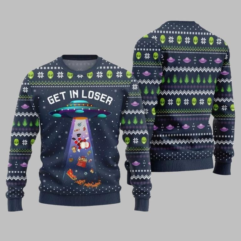 2025 Christmas Alien UFO Ugly Christmas Sweater – Moonbestprint