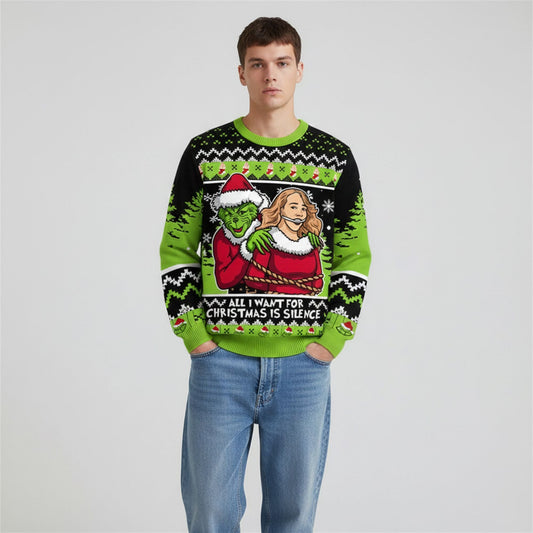 2026 Christmas All I Want For Christmas Is Silence Ugly Sweater - Moonbestprint