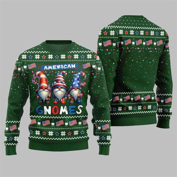 2026 Christmas American Gnomes Ugly Sweater - Moonbestprint