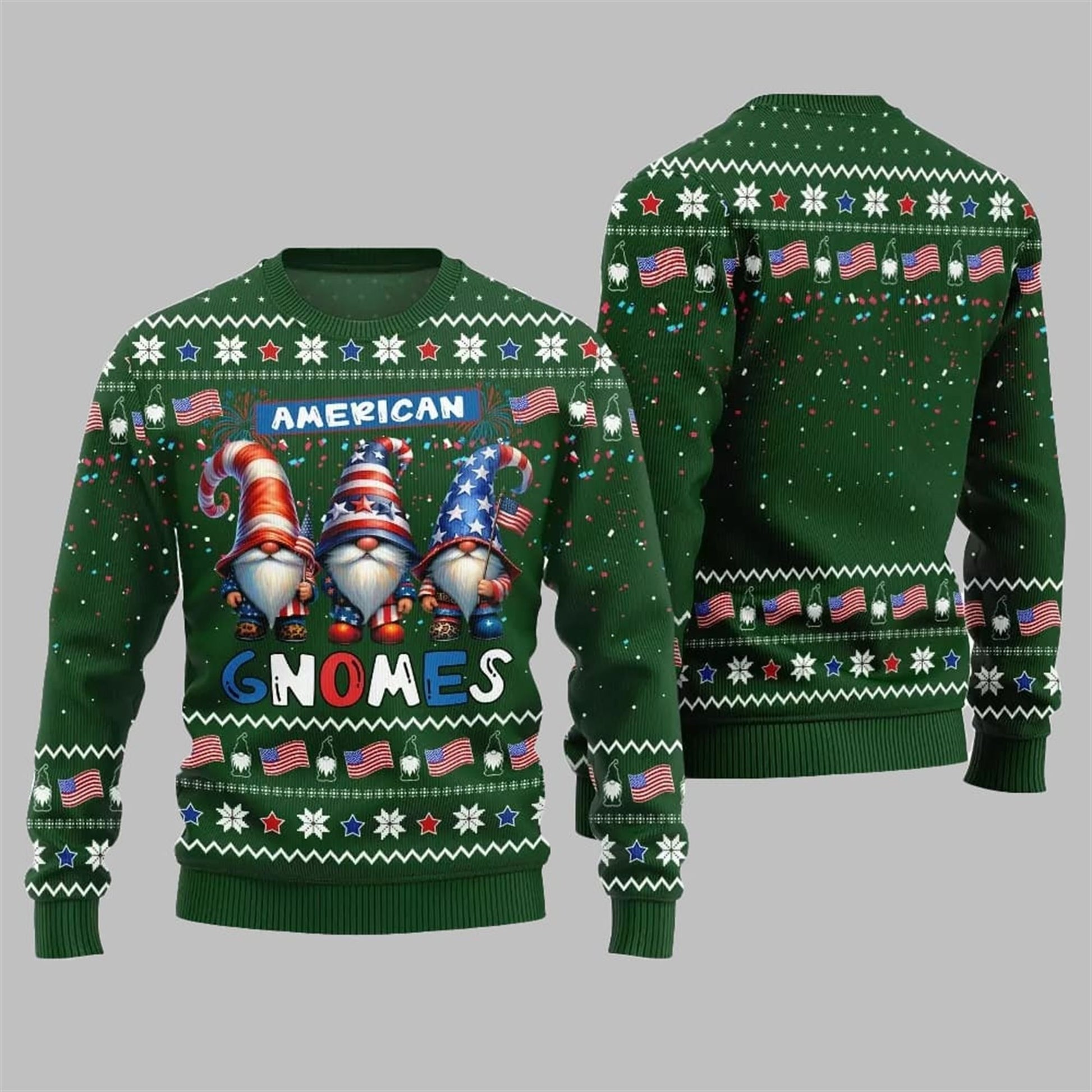2025 Christmas American Gnomes Ugly Sweater – Moonbestprint