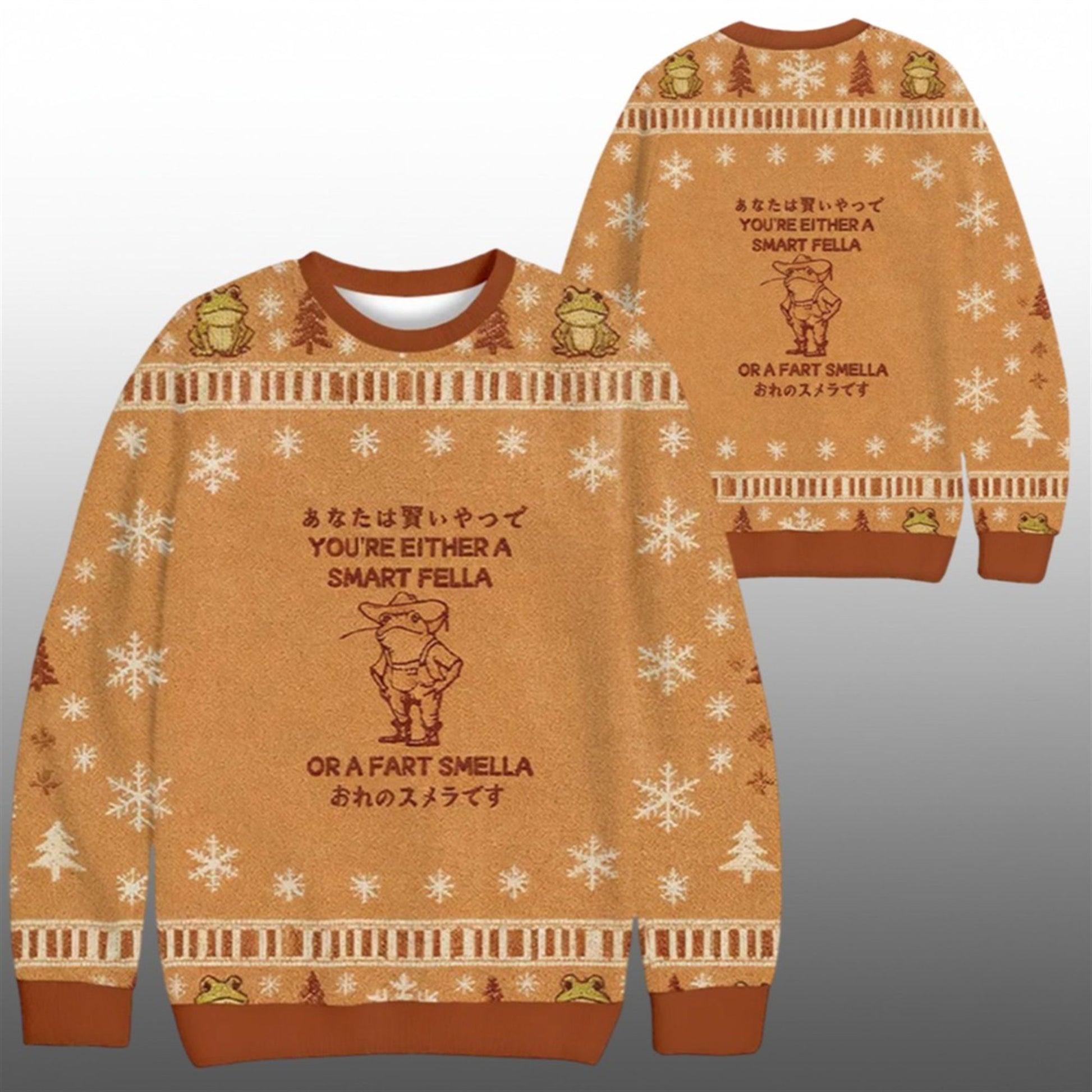 2026 Christmas Are You A Smart Fella Or Fart Smella Ugly Sweater - Moonbestprint