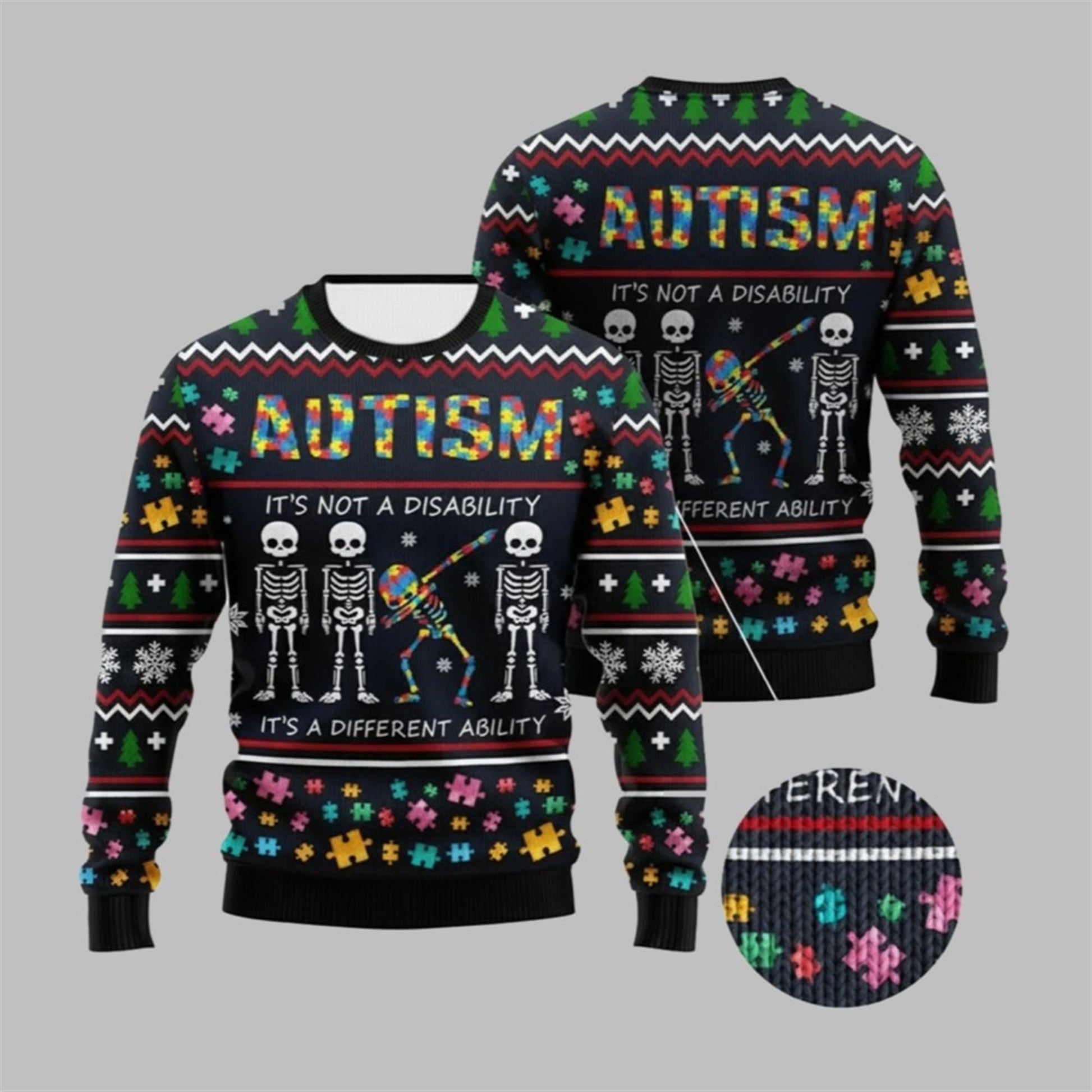 2026 Christmas Autism Ugly Christmas Sweater - Moonbestprint