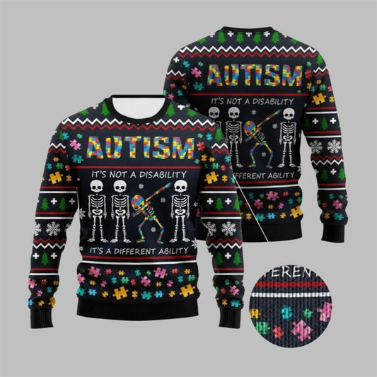2026 Christmas Autism Ugly Christmas Sweater - Moonbestprint