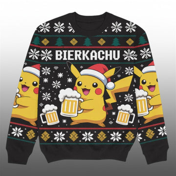 2026 Christmas BIERKACHU Ugly Christmas Sweater - Moonbestprint