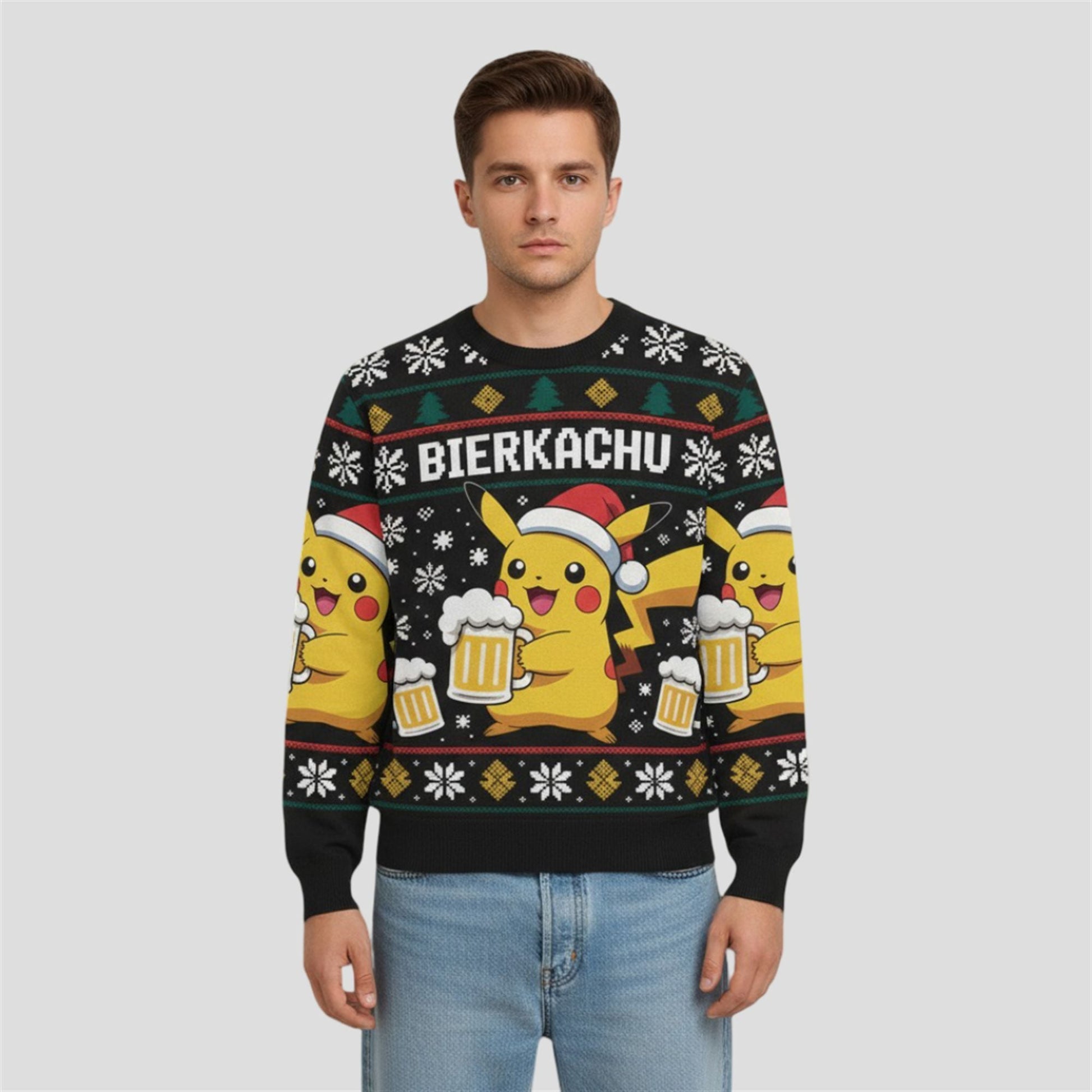 2026 Christmas BIERKACHU Ugly Christmas Sweater - Moonbestprint