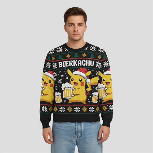 2026 Christmas BIERKACHU Ugly Christmas Sweater - Moonbestprint