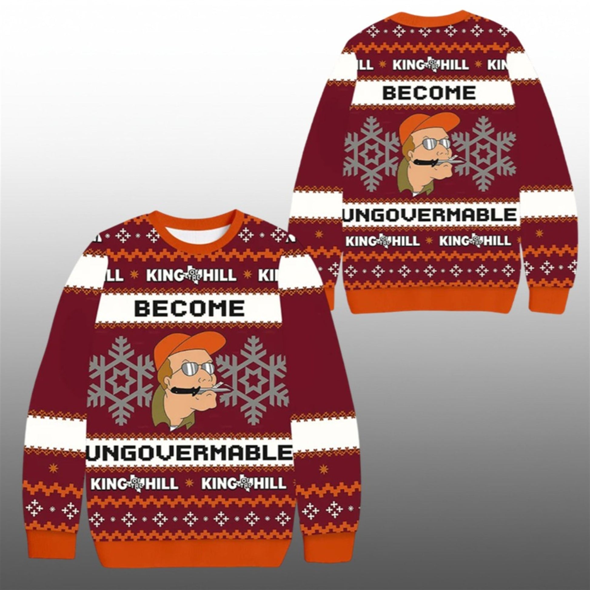 2026 Christmas Become Ungovernable King Of The Hill Ugly Sweater - Moonbestprint