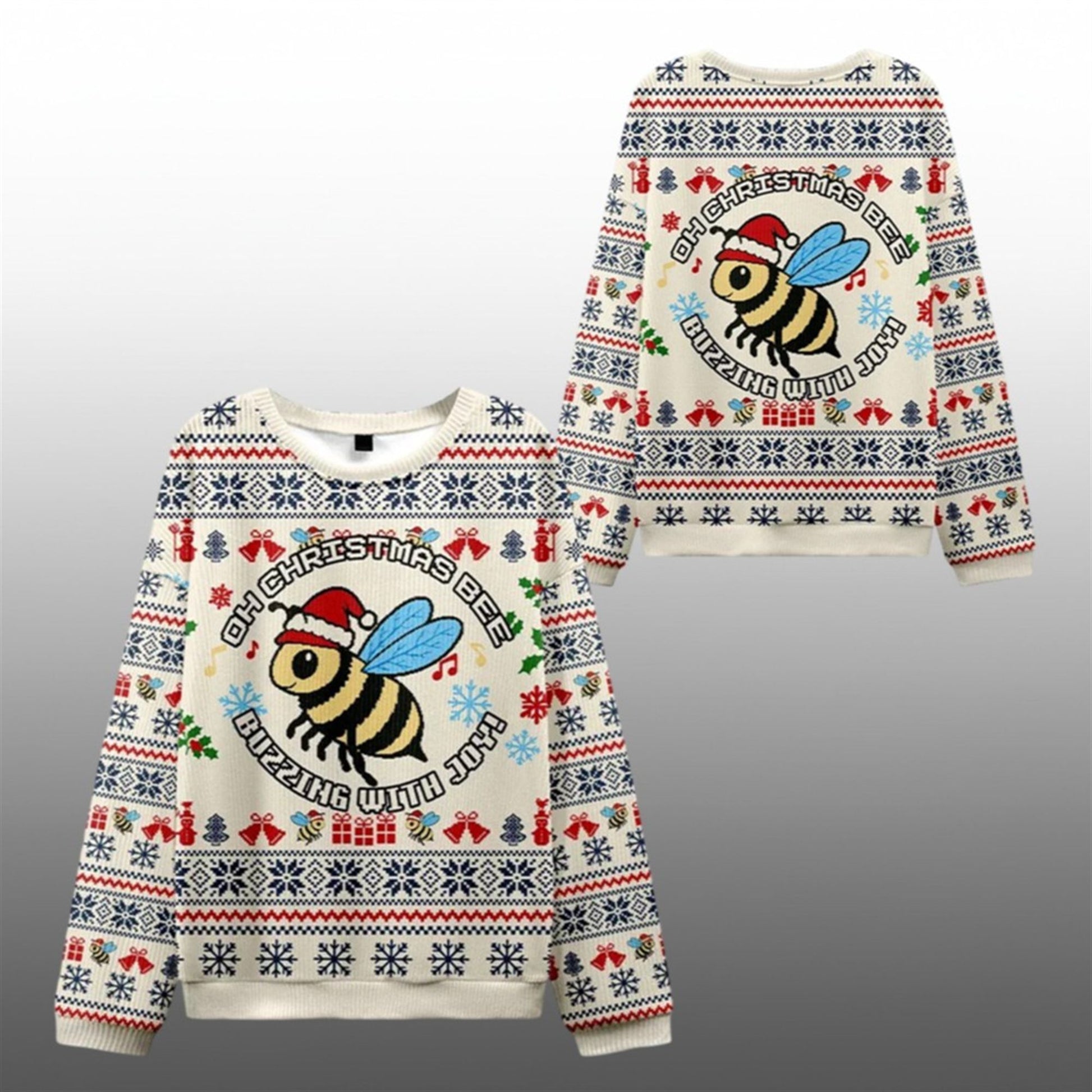 2026 Christmas Bee Buzzing WIth Joy Ugly Sweater - Moonbestprint
