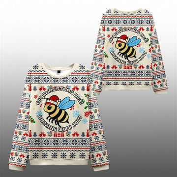2026 Christmas Bee Buzzing WIth Joy Ugly Sweater - Moonbestprint