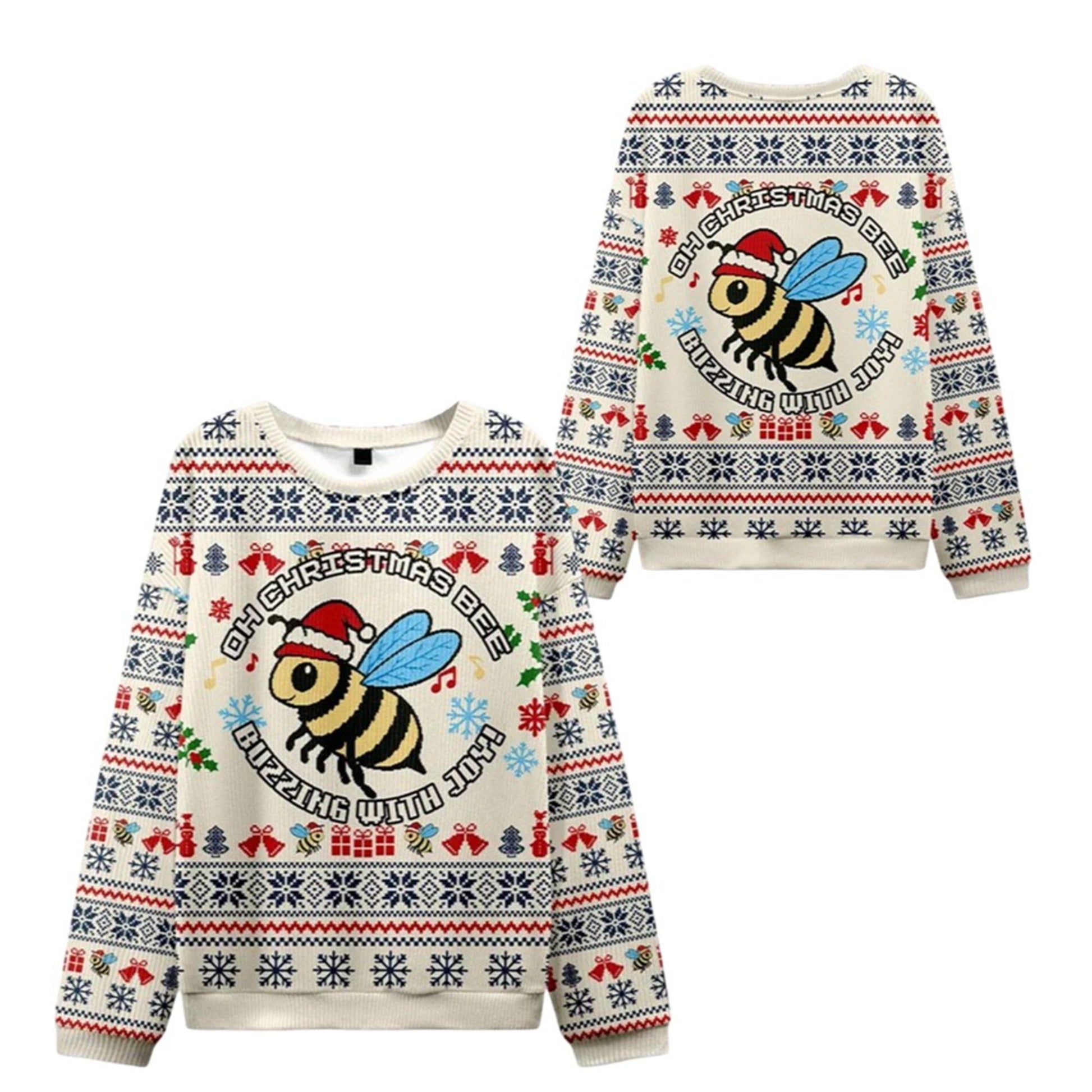 2026 Christmas Bee Buzzing WIth Joy Ugly Sweater - Moonbestprint