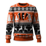 2025 Christmas Bengals Reindeer Football Ugly Sweater – Moonbestprint