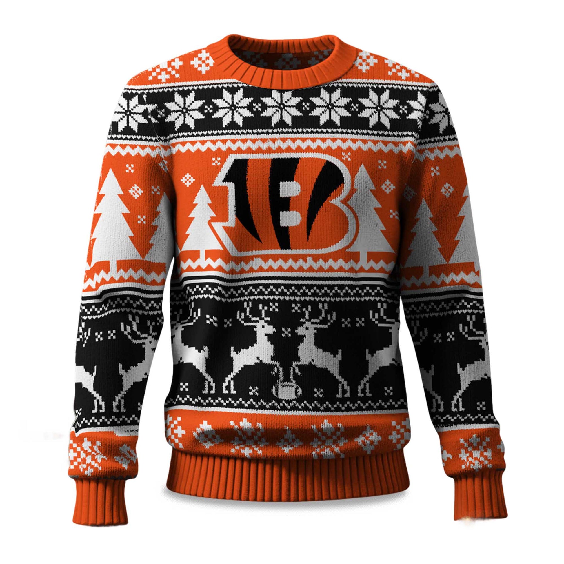 2025 Christmas Bengals Reindeer Football Ugly Sweater – Moonbestprint