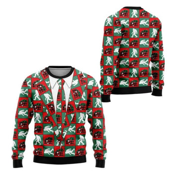 2025 Christmas Bigfoot Camping Christmas Ugly Christmas Sweater – Moonbestprint