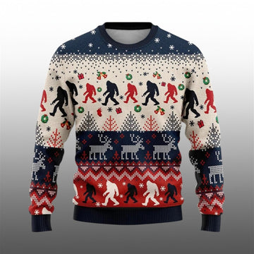 2026 Christmas Bigfoot Ugly Sweater - Moonbestprint