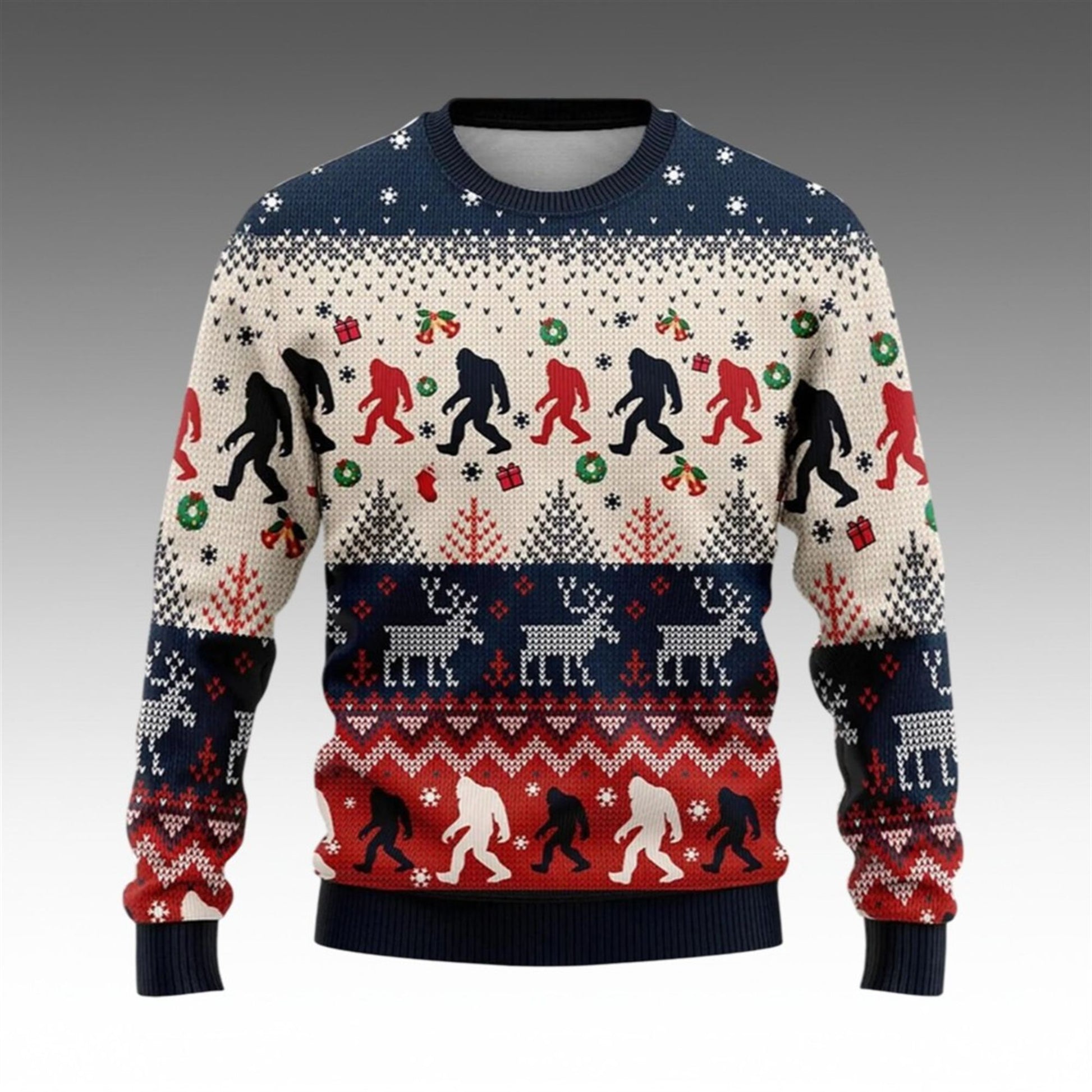 2026 Christmas Bigfoot Ugly Sweater - Moonbestprint