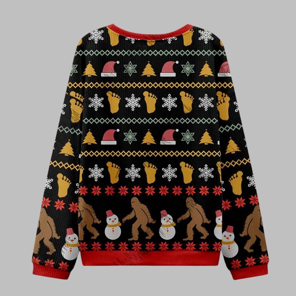 2026 Christmas Bigfoot is Coming to Town Ugly Christmas Sweater - Moonbestprint