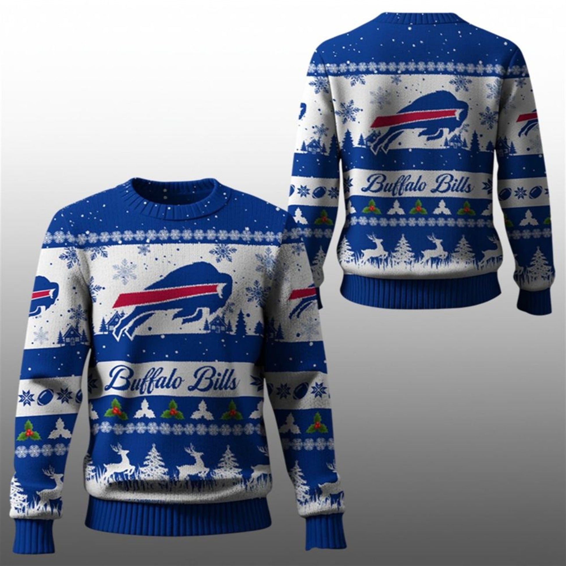 2026 Christmas Bills Festive Reindeer Tree Ugly Sweater - Moonbestprint