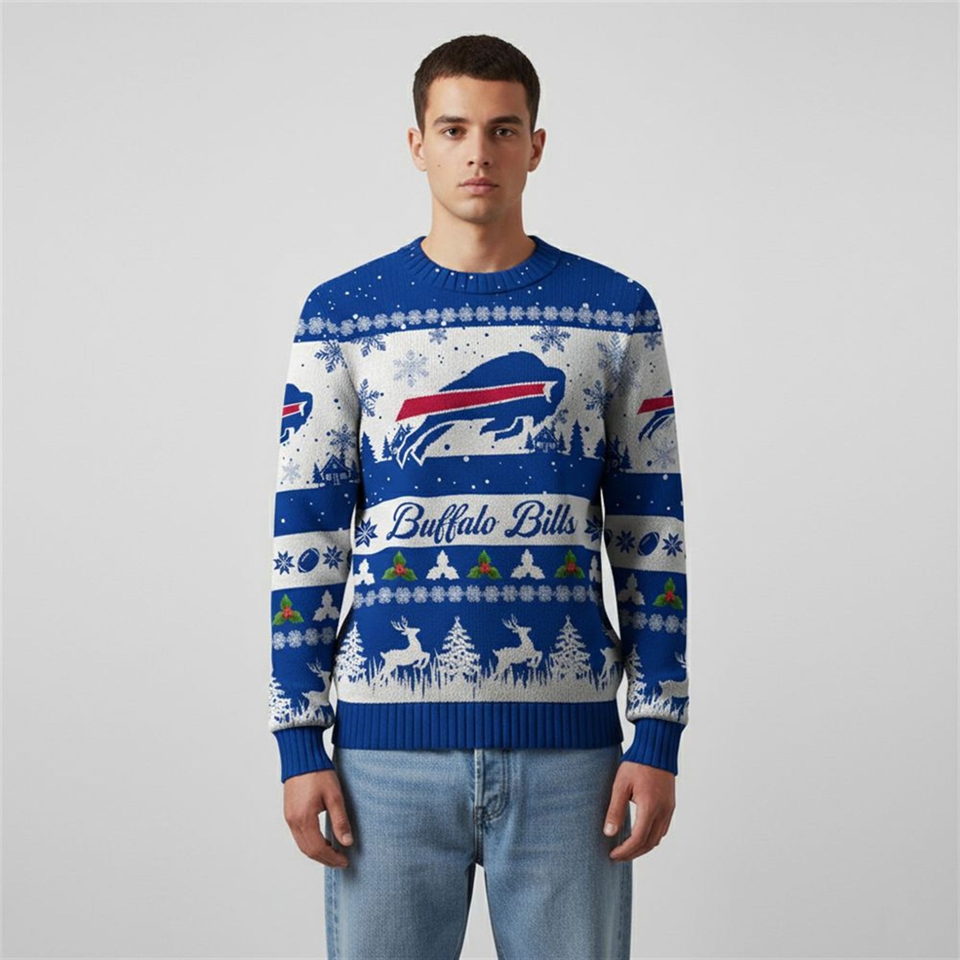 2026 Christmas Bills Festive Reindeer Tree Ugly Sweater - Moonbestprint
