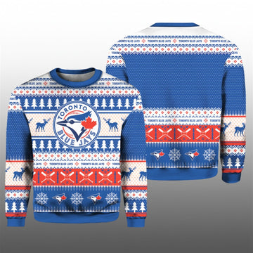 2026 Christmas Blue Jays Baseball Ugly Sweater - Moonbestprint