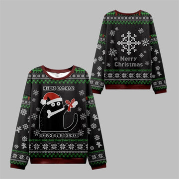 2026 Christmas Bone Thief Catmas Ugly Sweater - Moonbestprint