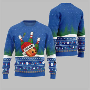 2026 Christmas Bowling Ball Ugly Christmas Sweater - Moonbestprint