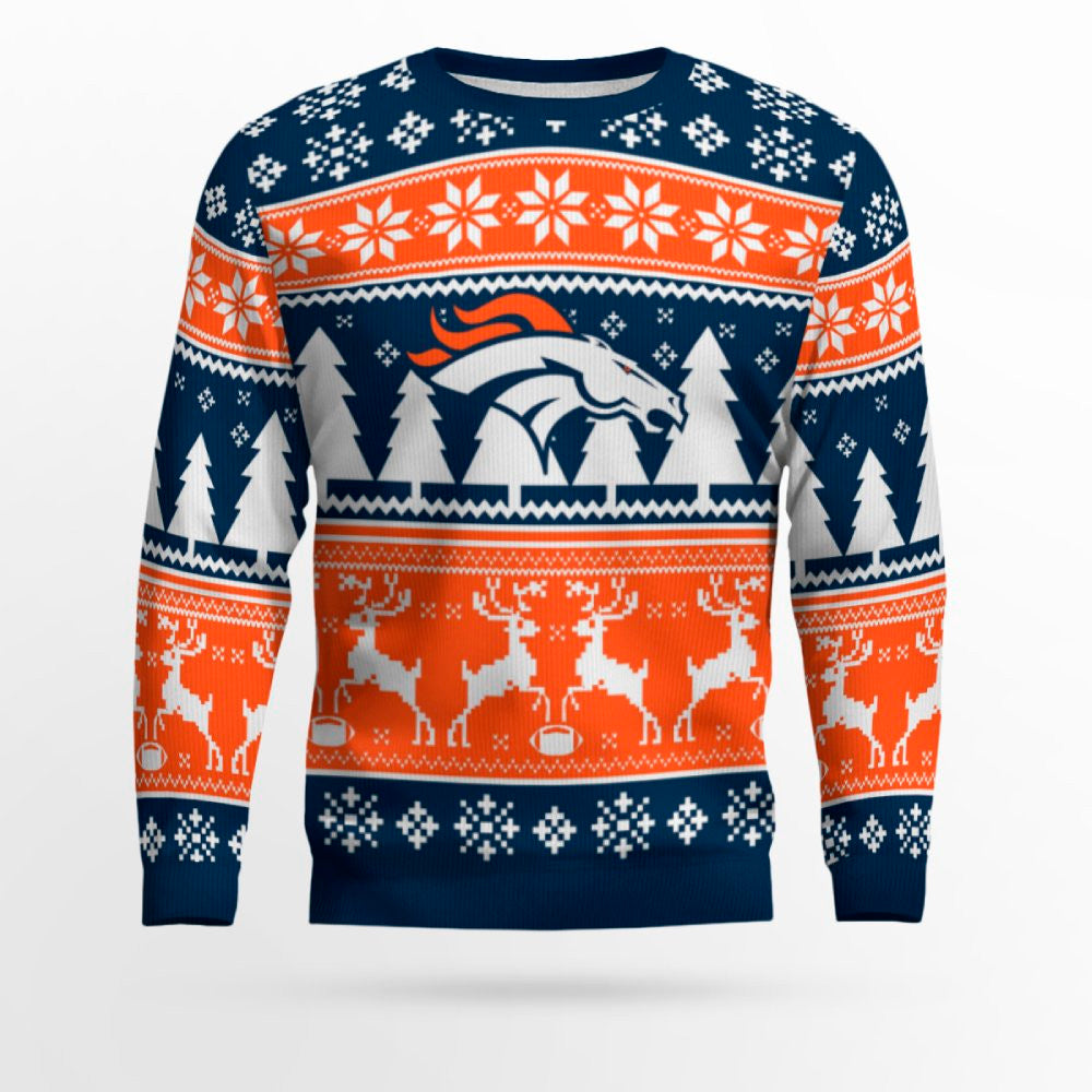 2025 Christmas Broncos Reindeer Football Ugly Sweater – Moonbestprint