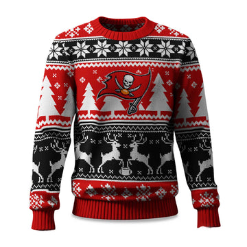 2025 Christmas Buccaneers Reindeer Football Ugly Sweater – Moonbestprint