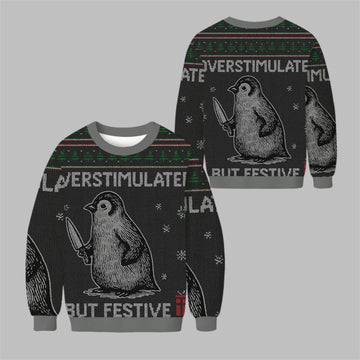 2026 Christmas But Festive Ugly Sweater - Moonbestprint