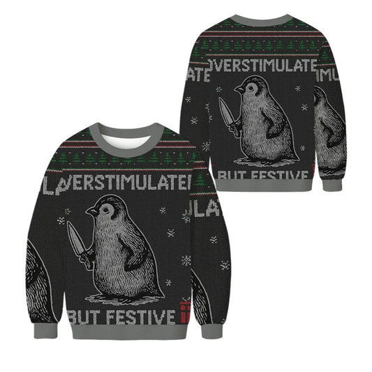 2026 Christmas But Festive Ugly Sweater - Moonbestprint