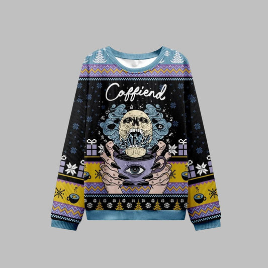 2026 Christmas Caffiend Ugly Christmas Sweater - Moonbestprint