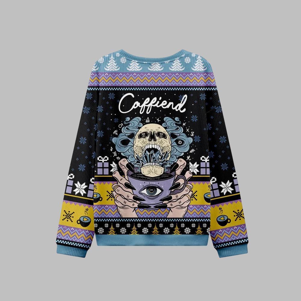2026 Christmas Caffiend Ugly Christmas Sweater - Moonbestprint