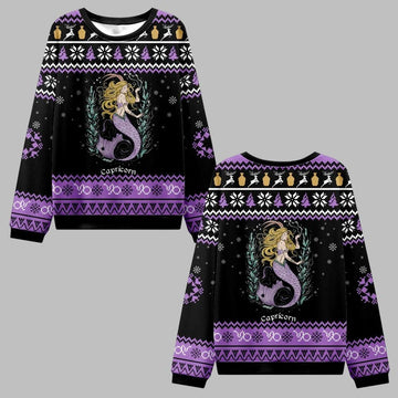 2026 Christmas Capricorn Zodiac Ugly Christmas Sweater - Moonbestprint