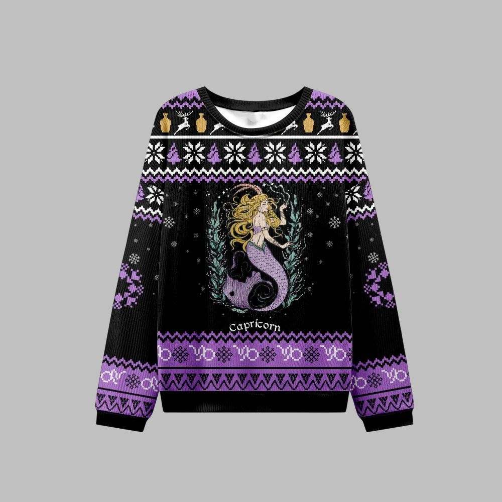 2026 Christmas Capricorn Zodiac Ugly Christmas Sweater - Moonbestprint