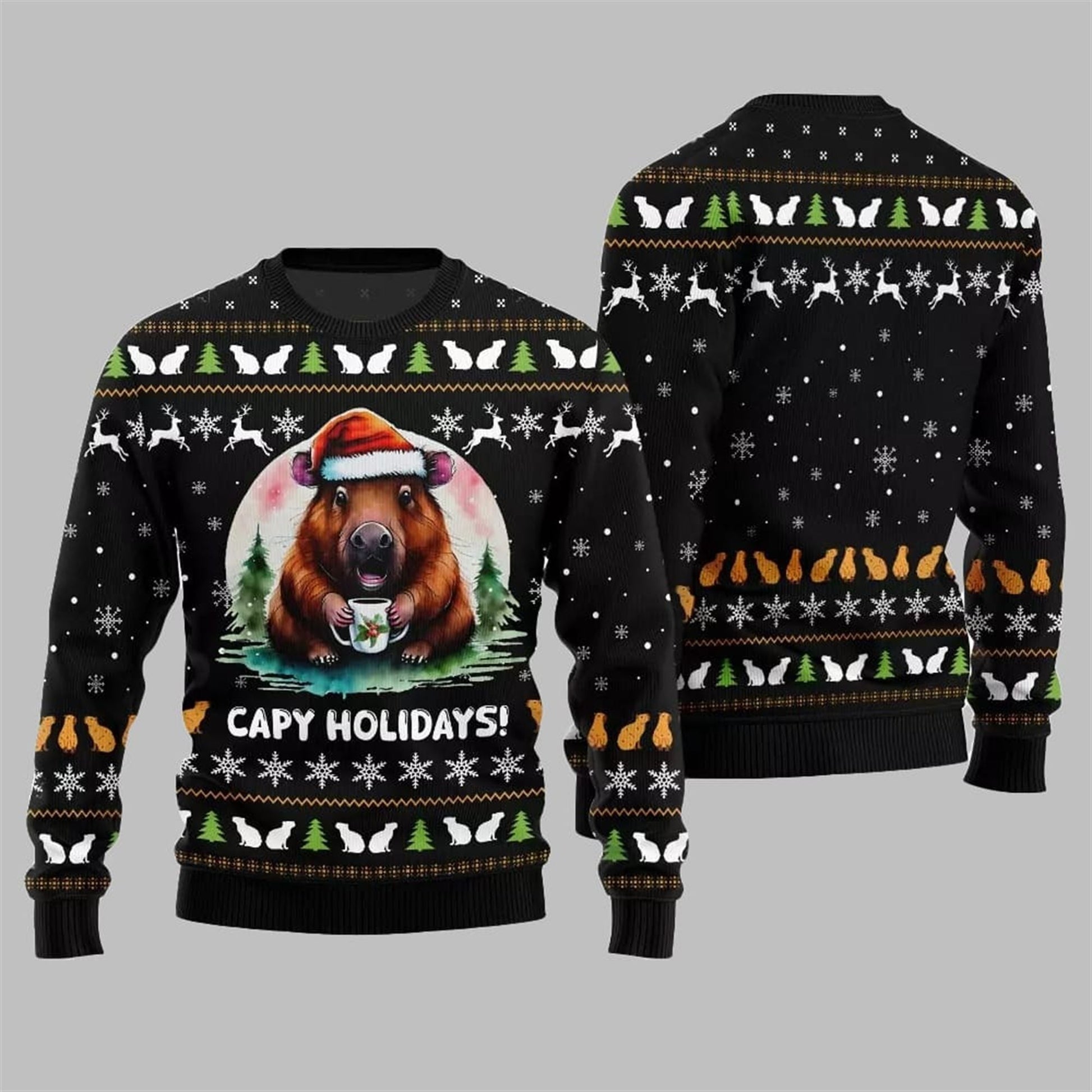 2026 Christmas Capy Holiday Ugly Sweater - Moonbestprint