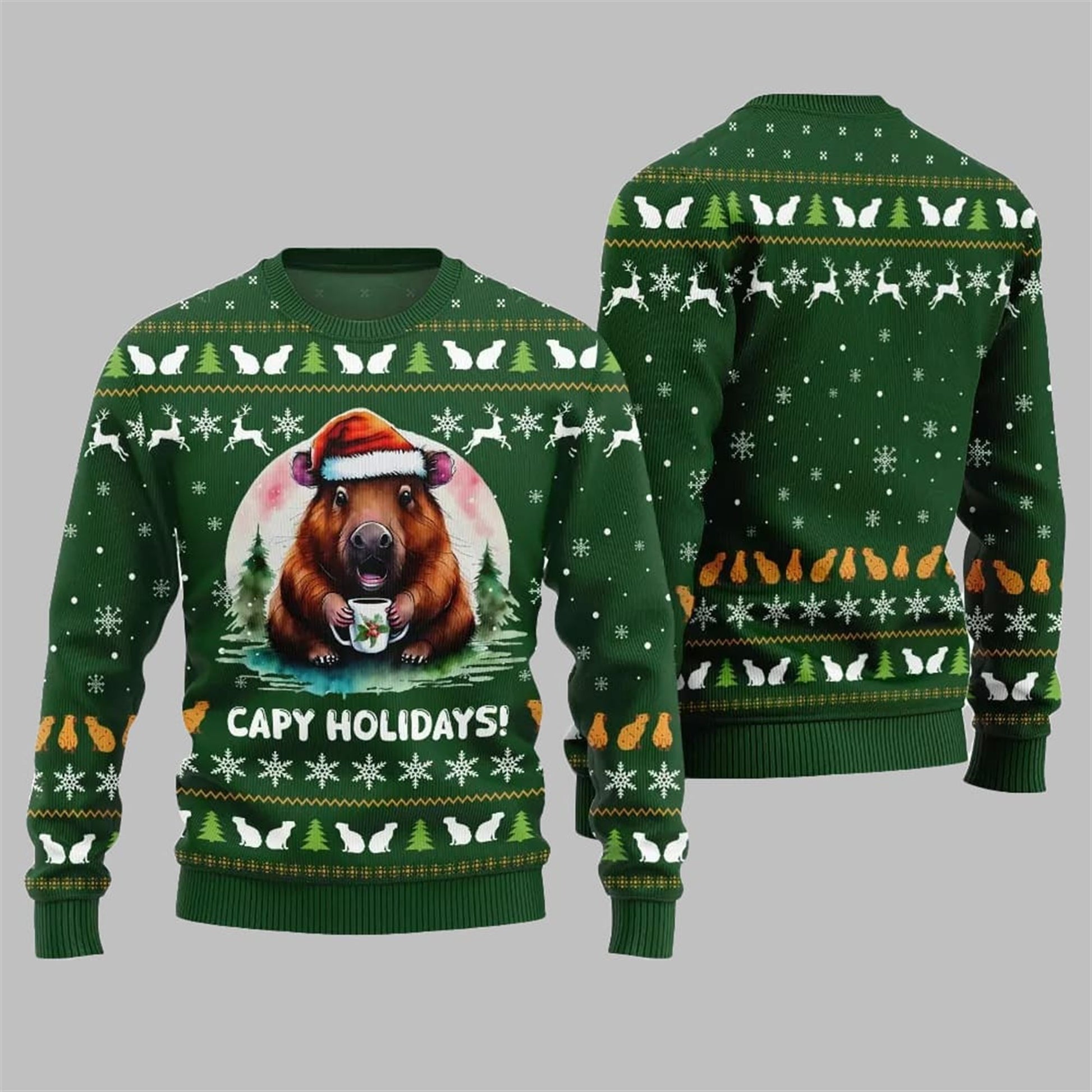 2026 Christmas Capy Holidays Ugly Sweater - Moonbestprint