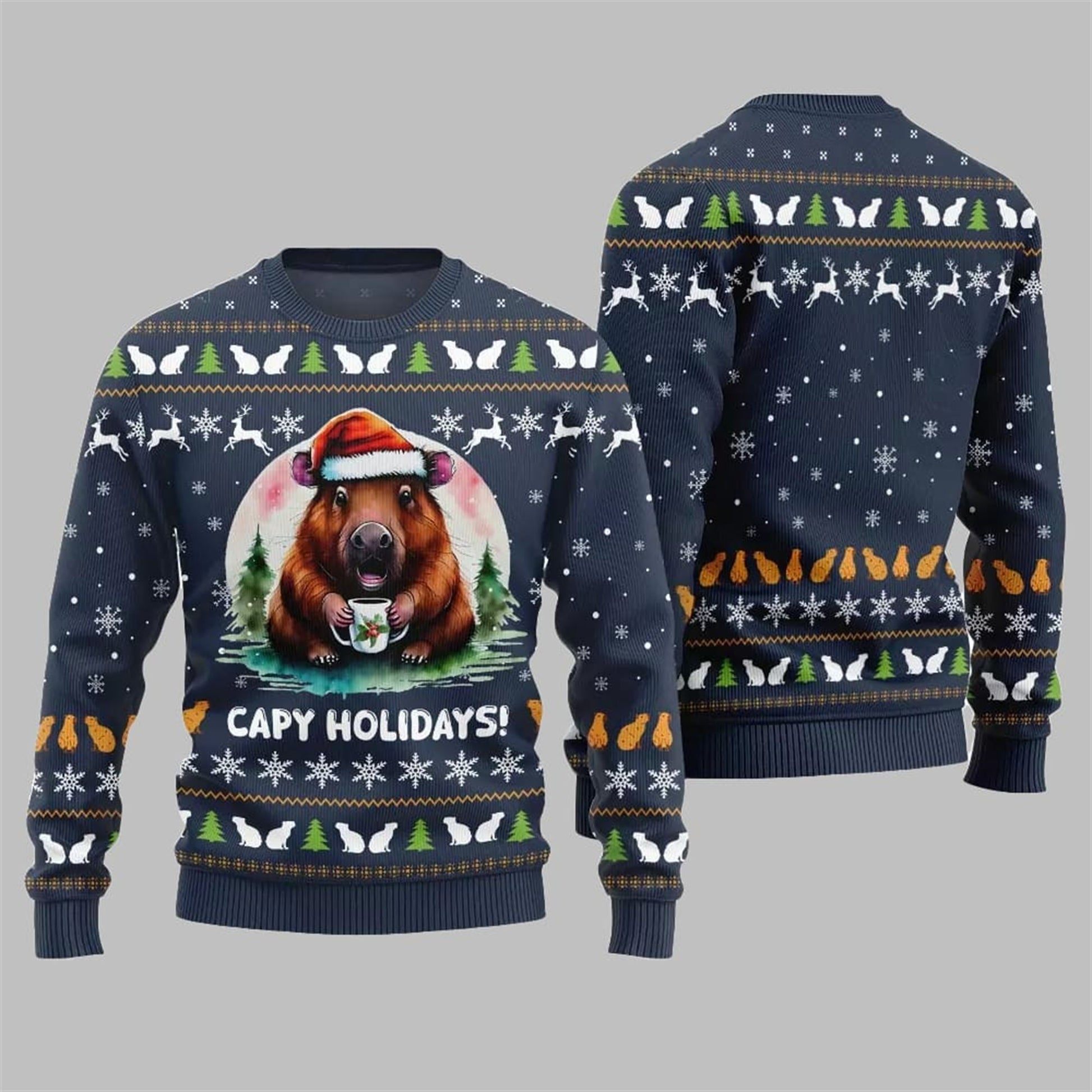 2026 Christmas Capy Holidays Ugly Sweater - Moonbestprint
