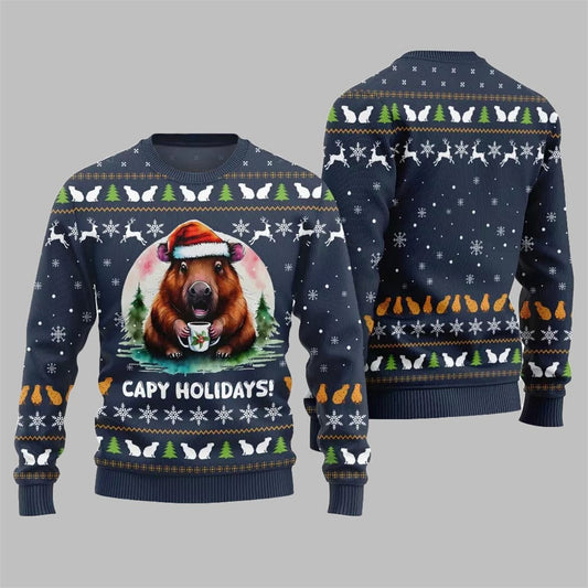 2026 Christmas Capy Holidays Ugly Sweater - Moonbestprint