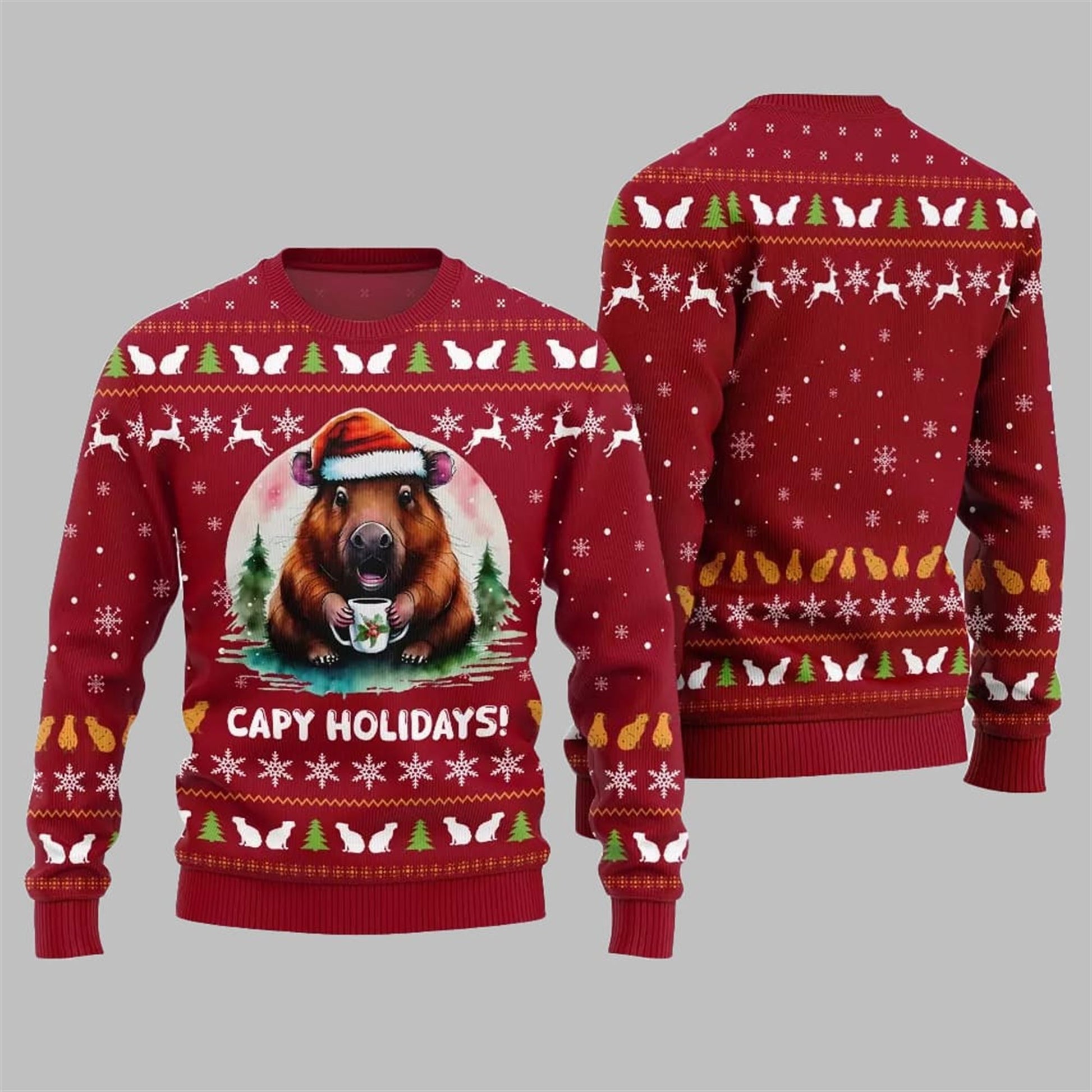 2026 Christmas Capy Holidays Ugly Sweater - Moonbestprint