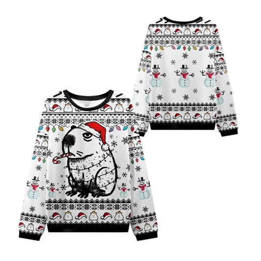 2026 Christmas Capybara Smoking Ugly Sweater - Moonbestprint