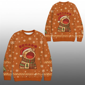 2026 Christmas Cat Cantata Funny Ugly Sweater - Moonbestprint