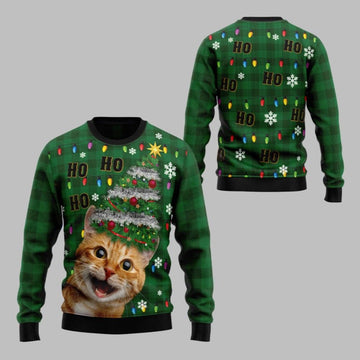 2026 Christmas Cat Christmas Tree Ugly Christmas Sweater - Moonbestprint